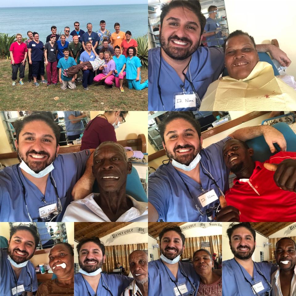 Dr. Nima Mashhoon in Jamaica doing charity dental work