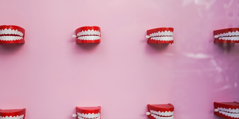A number of wind up teeth that representing a happy patient after the gutta percha procedure is completed
