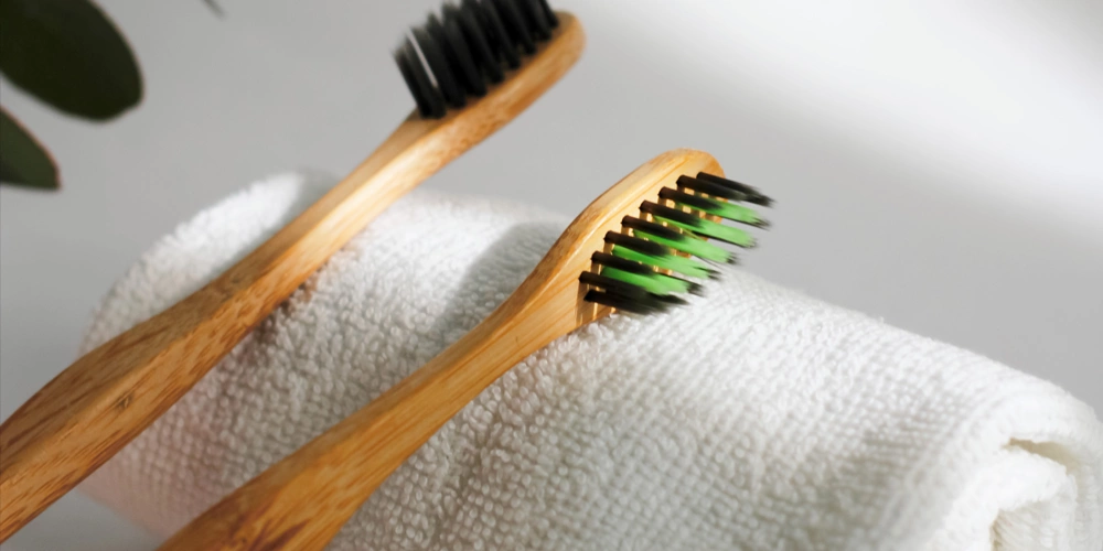 A couple toothbrushes used for home dental care